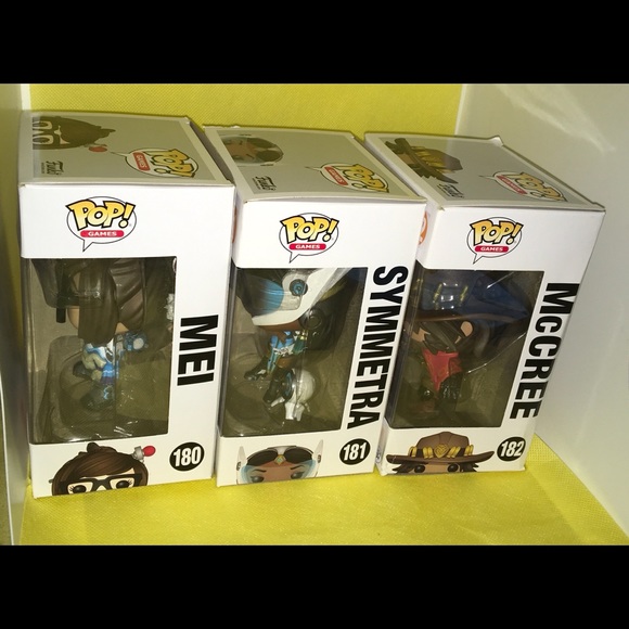 Funko Pop! (3)McCREE/#182 MEI/#180 &SYMMETRA/#179 Overwatch Vinyl Action…